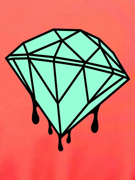 Geometrischer Mint-Diamant