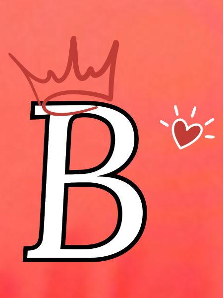 Buchstabe B Kronenherz