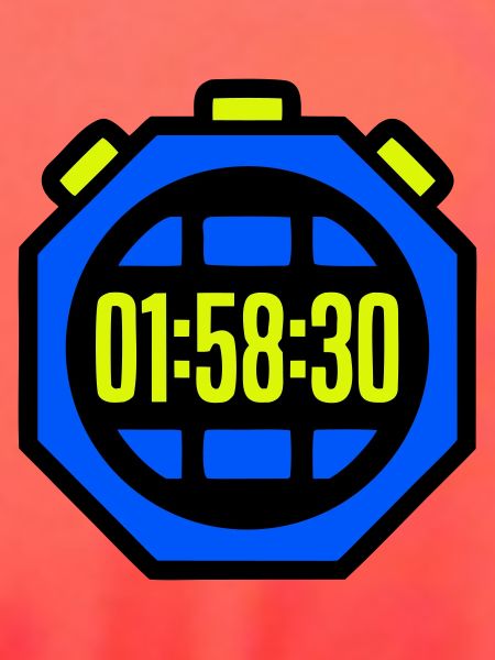 Stopwatch Best Time Half Marathon