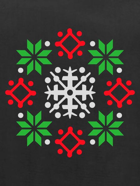 Schneeflocken Muster Weihnachtspullover Schnee