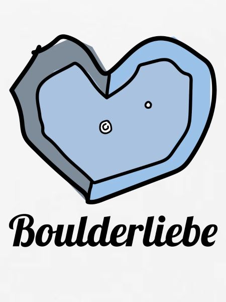 boulderliebe blau text