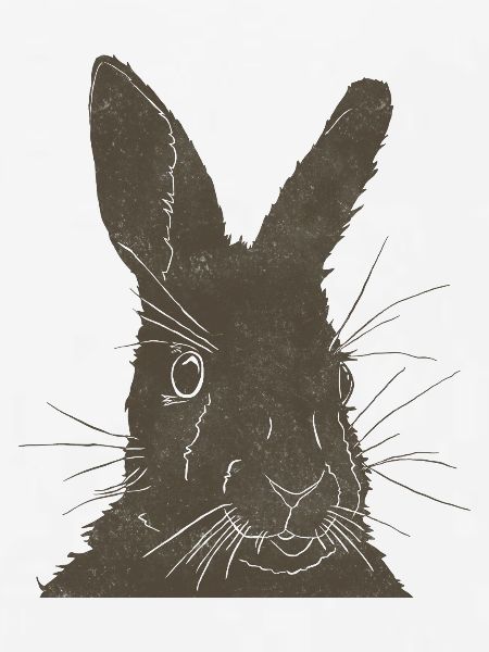 Hase Silhouette Erdfarben