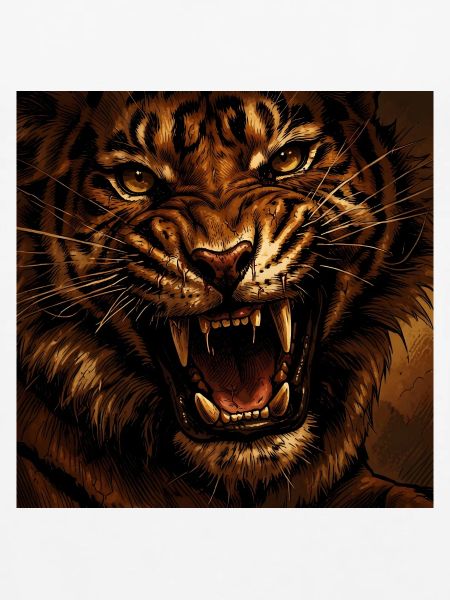 Tigersturm Brüllender Feuerblick