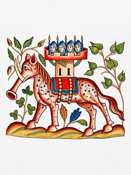 Mittelalterlicher "Elephas"-Kriegselefant