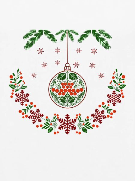 Weihnachtskranz mit Vogelbeeren