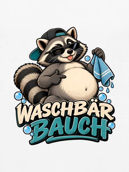 Waschbär Bauch Cartoon