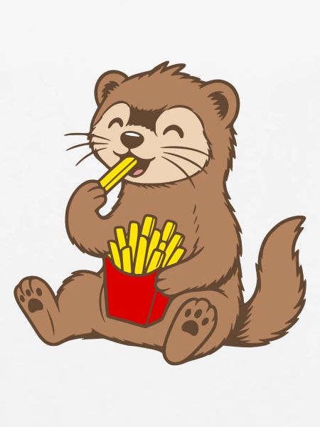 Frettchen mit Pommes