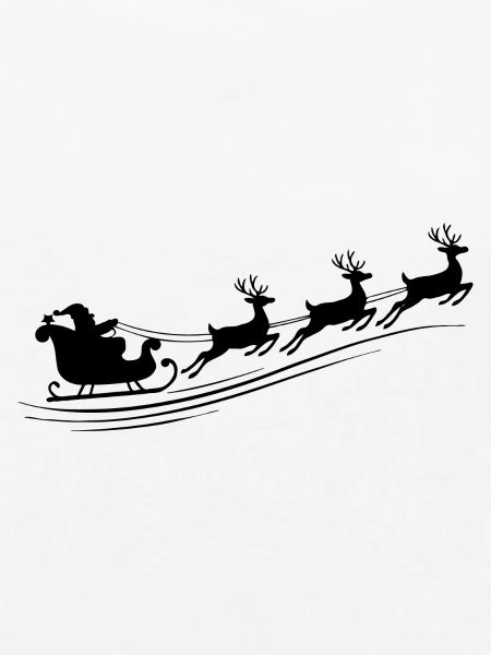 Weihnachtsmann Schlitten Rentiere