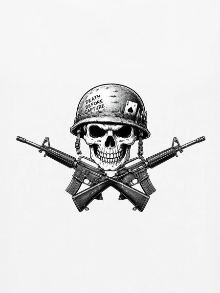Schädel Gewehr-Emblem