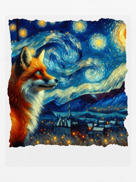 Rotfuchs Fuchs Starry Night