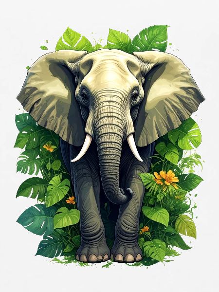 Ein Elefant im Dschungel