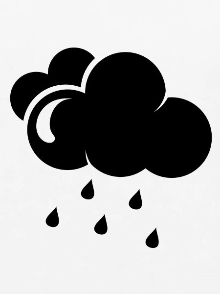 Wolke mit Regentropfen