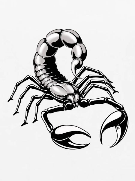 Skorpion - silber - grau
