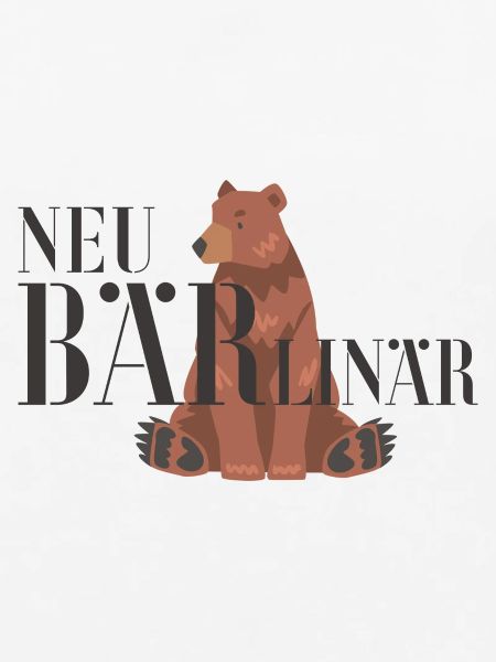 Sitzender Bär im Grafikstil