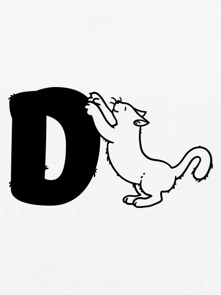 Katze Buchstabe D