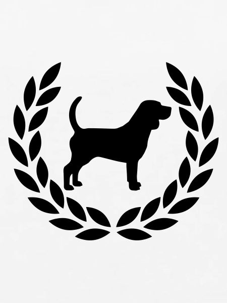 Beagle mit Lorbeerkranz
