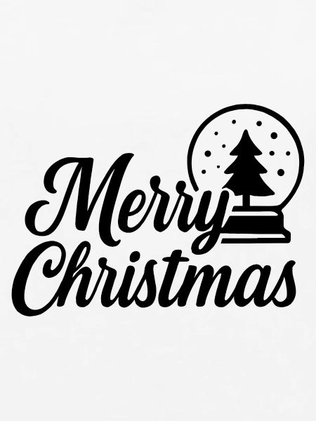 Merry Christmas Design mit Weihnachtskugel