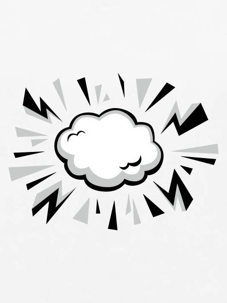 Comic Cloud with Lightning