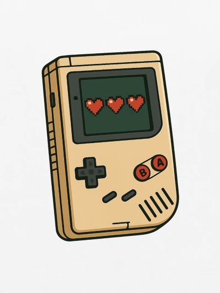 Retro Gameboy Herzdesign
