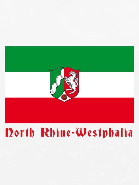 NRW Flagge mit Wappen