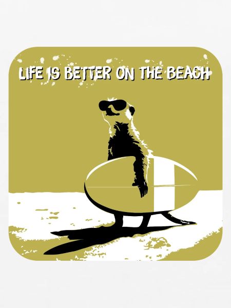 cooles Erdmännchen mit Surfboard