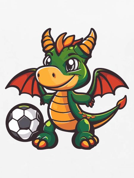 Drache mit Ball
