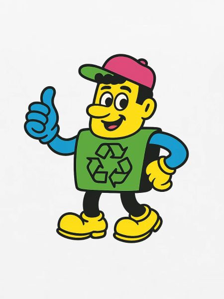 Recycle Hero Maskottchen-Tee