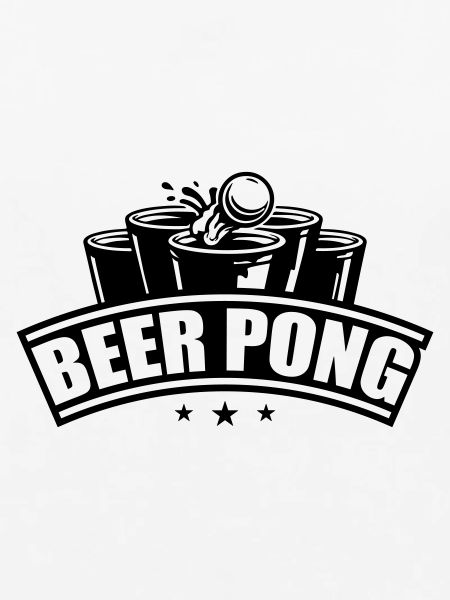 Beer Pong Becher Sterne Schwarz