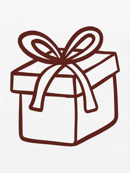 Rustikale handgezeichnete Geschenkbox