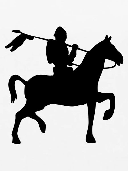Ritter Pferd Silhouette
