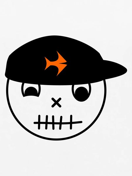 Smiley mit Fisch-Cap