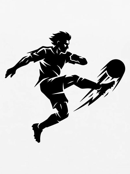 Fussballer Silhouette