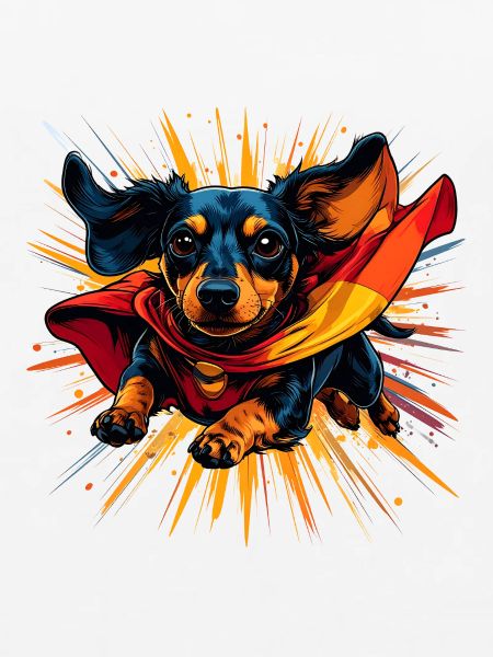 Superhelden-Dackel Cape