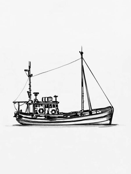 Fischkutter & Krabbenkutter - Illustration