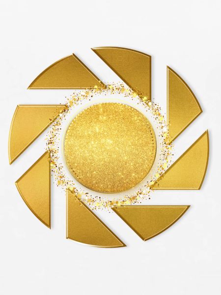 Goldene Glitzerlinse