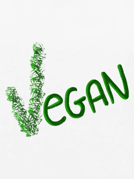 Vegan Statement in Green Brush