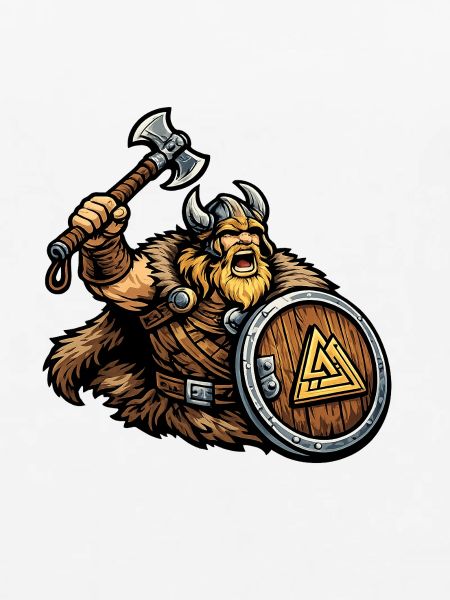 Wikinger-Krieger mit Schild