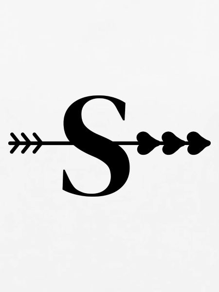 Buchstabe S Pfeilherz