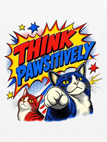 Think Pawsitively Comic katzen