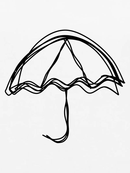 Regenschirm handgezeichnet