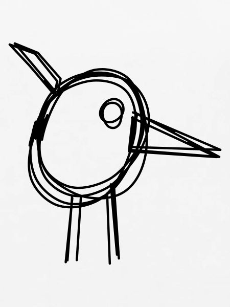 Storch handgezeichnet