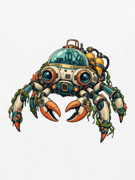 Steampunk-Krabbe Unterwasserhelm