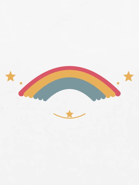 Pastellregenbogen mit Sternen