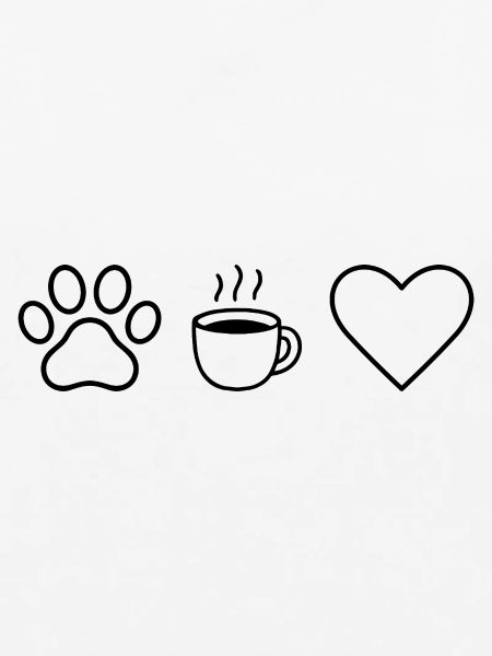 Pfote Kaffee Herz