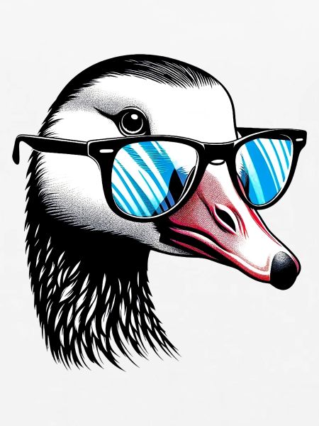 Gans mit Brille