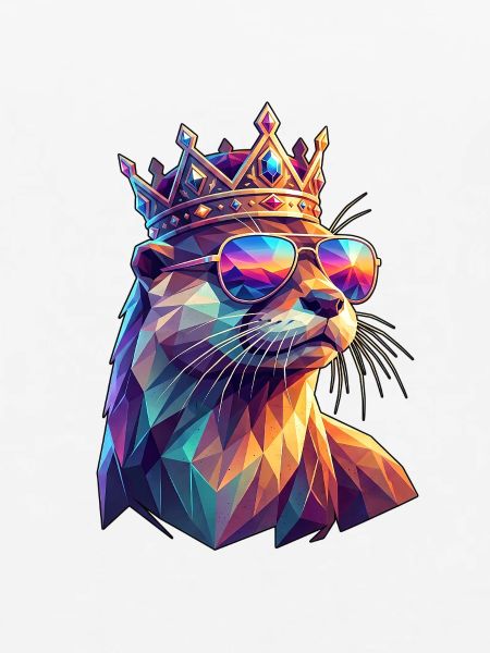 Poly Art Otter
