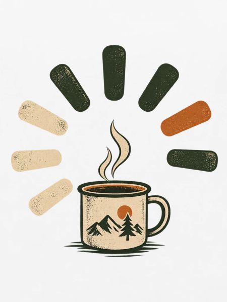 Dampfende Kaffeetasse