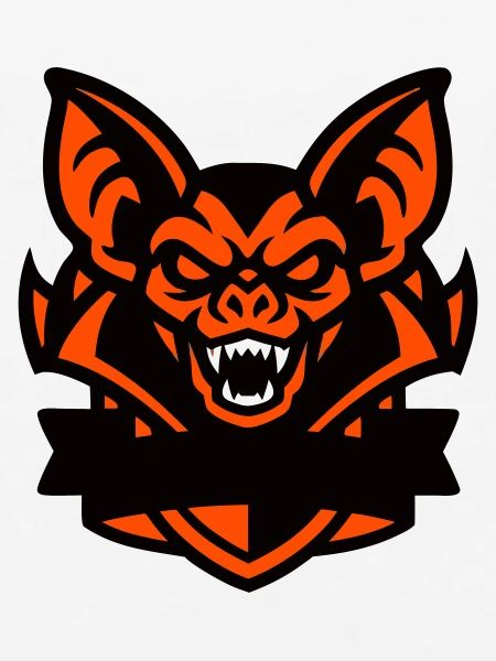 Fledermaus Maskottchen Wappen