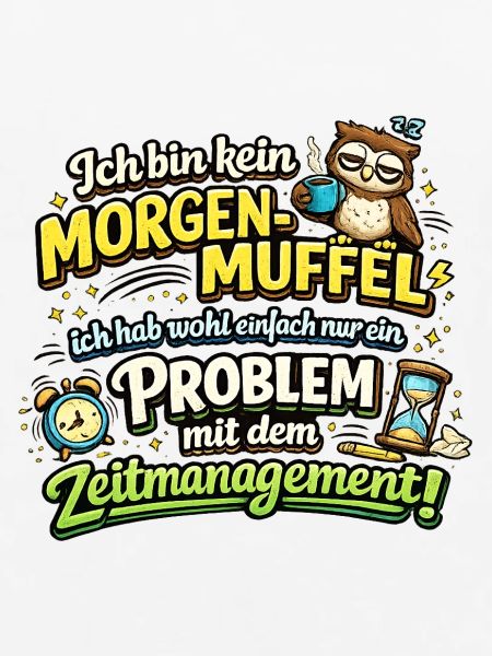 Morgenmuffel mit Zeitmanagement-Problem
