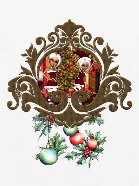 Weihnachtsmann und Elfen nach Feierabend.